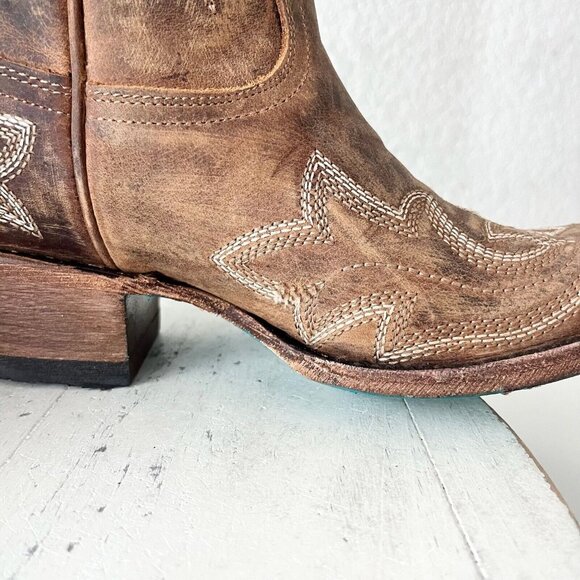 NEW Lane SARATOGA Womens Cowboy Boots 6 Brown Leather Western Cowgirl Mid Calf - Picture 10 of 14
